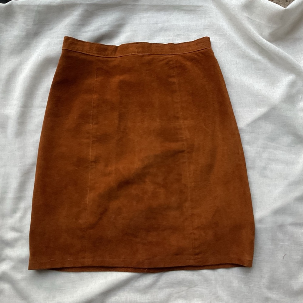 Vintage Brown Suede skirt size 0/2